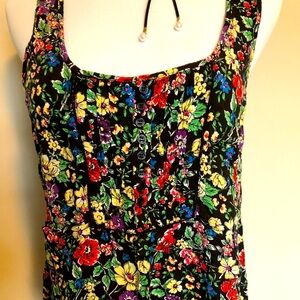 Floral multicolored tank
